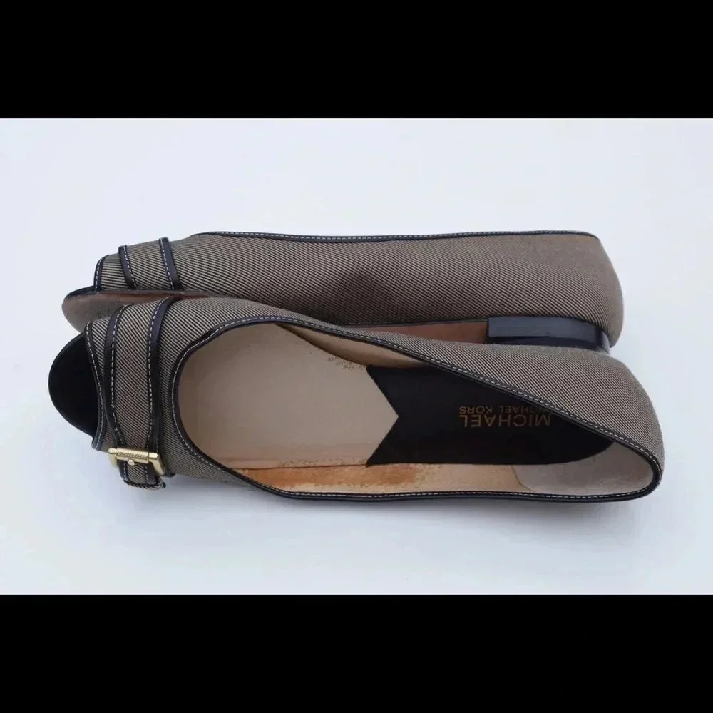 Michael Kors peep toe flats